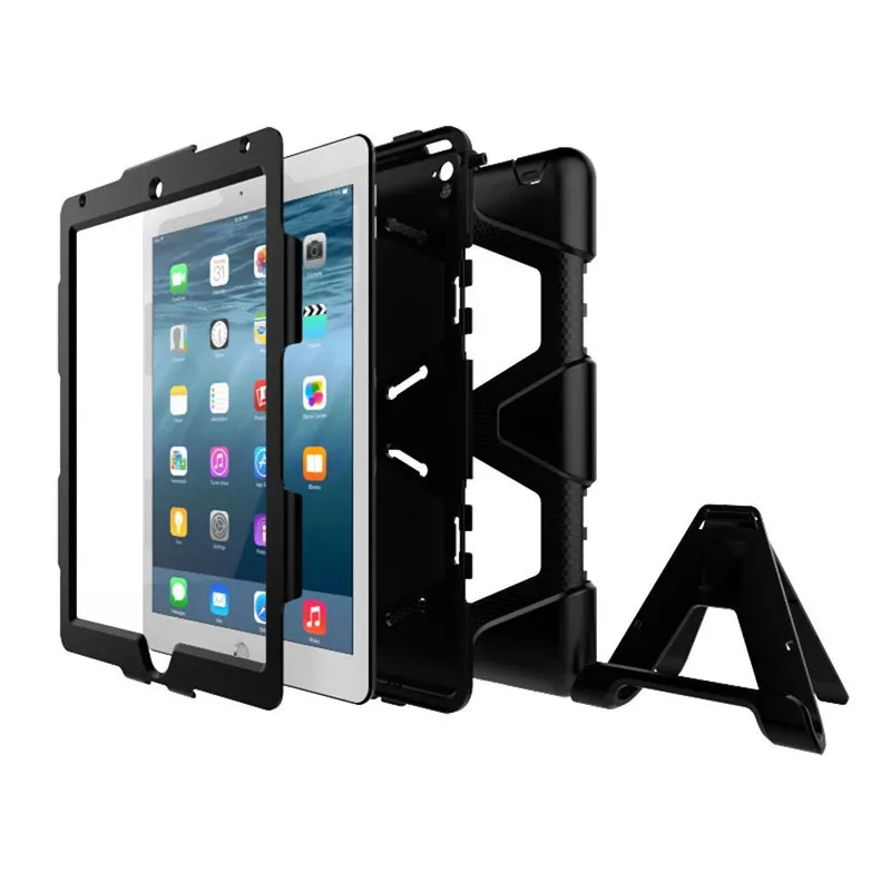 

Case For Ipad Air 2 Air 1 9.7 inch Cover Cool Soft Silicone Back Cover mechanical Smart Stand Case For Apple Ipad 2017 2018