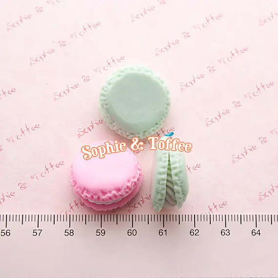 

50pcs/lot flat back resins Macaron Candy cake 23mm mixed kawaii cabochon home