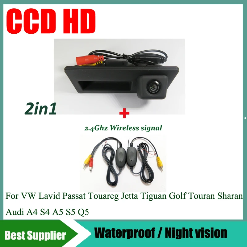 

2.4G wireless car rear view reverse parking camera for Audi A4L A4 VW New Lavid Passat Touareg Golf Touran Tiguan Jetta Sharan