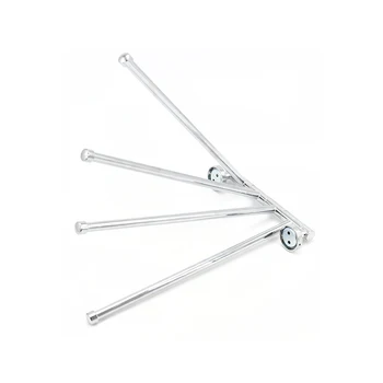 

European Space Aluminium Towel Rack 4 Arms Towel Hanging with Hooks Bathroom Towel Rack Movable Towel Bars Bathroom Products