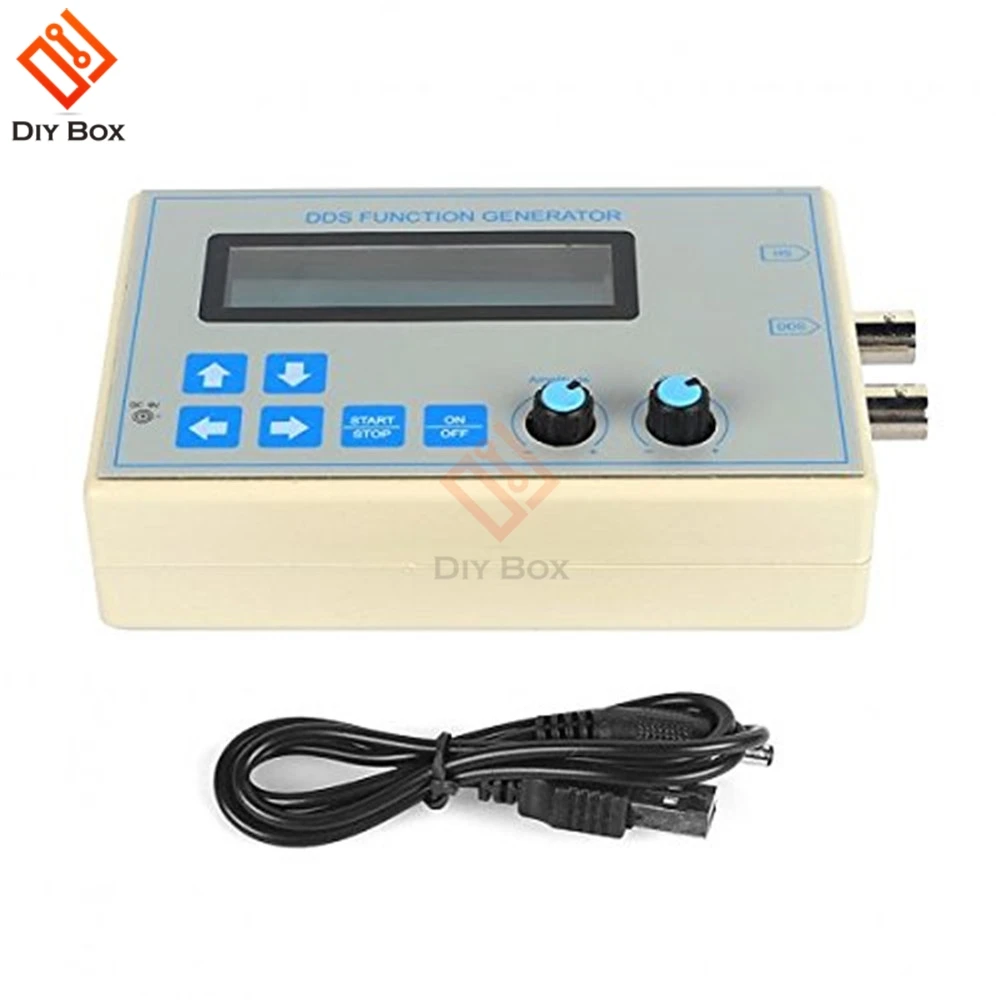 

DC 9V 1602 LCD Display Digital DDS Function Signal Generator Module Sine + Triangle + Square Wave + USB Cable (1HZ-65534HZ)