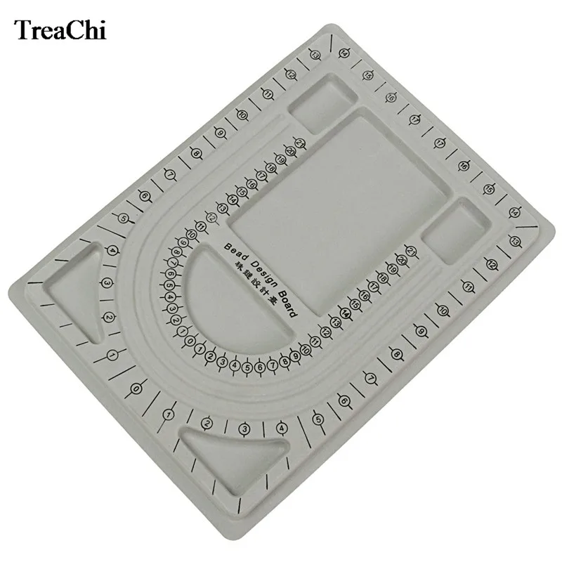 

Fine Pear Stringing Board Gray Flocked Bead Necklace Bracelet Chain Craft Design Organizer Board DIY Craft Creative Beading Tray