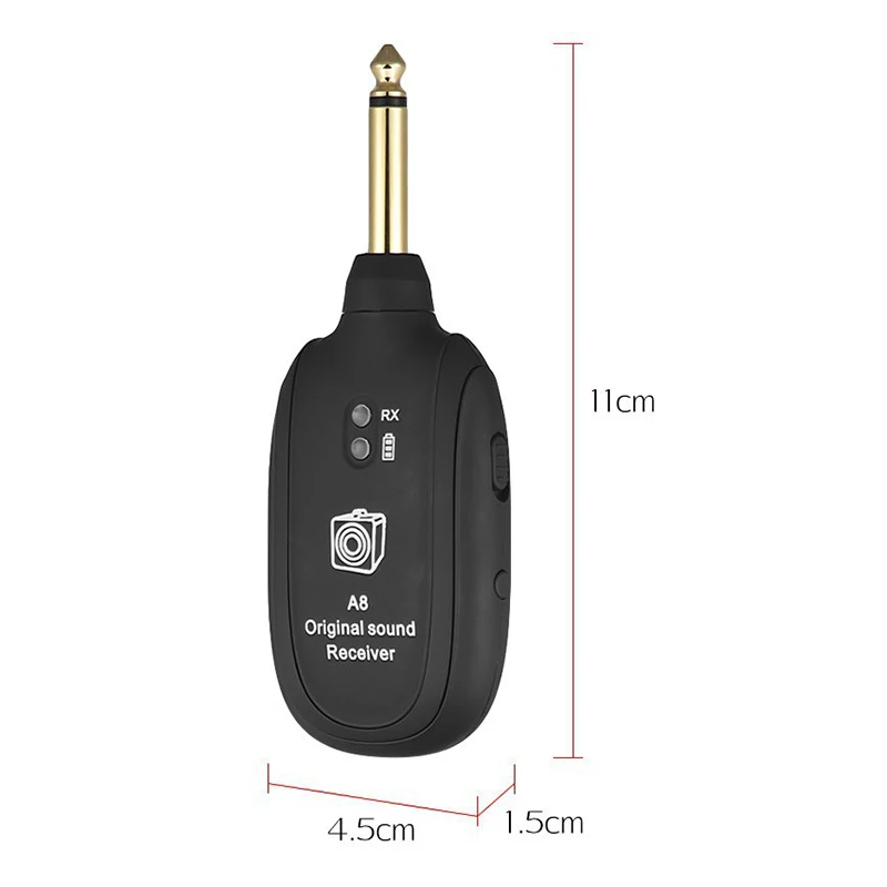 Wireless Audio Transmission Set With Receiver Transmitter For Electric Guitar Bass Violin