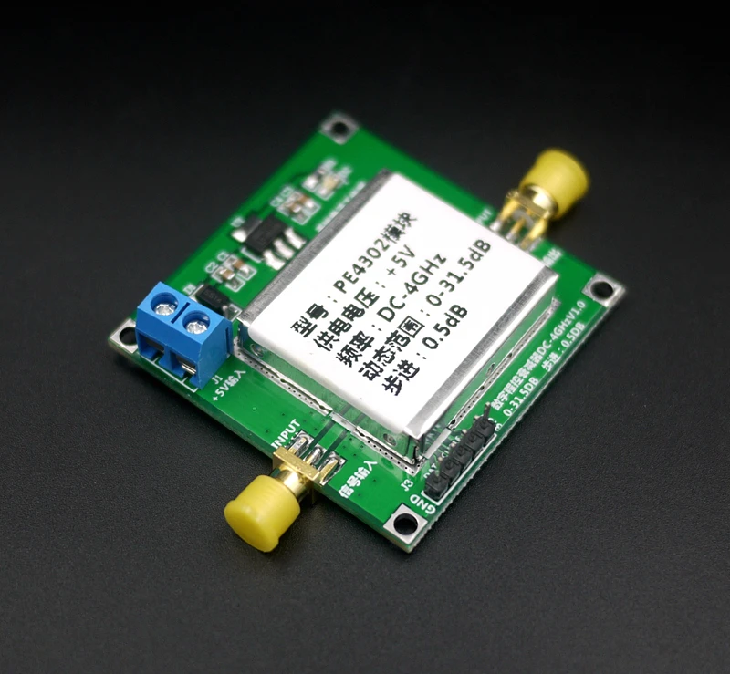 

PE4302 Digital RF Attenuator Module RF High Linearity 0.5dB Step