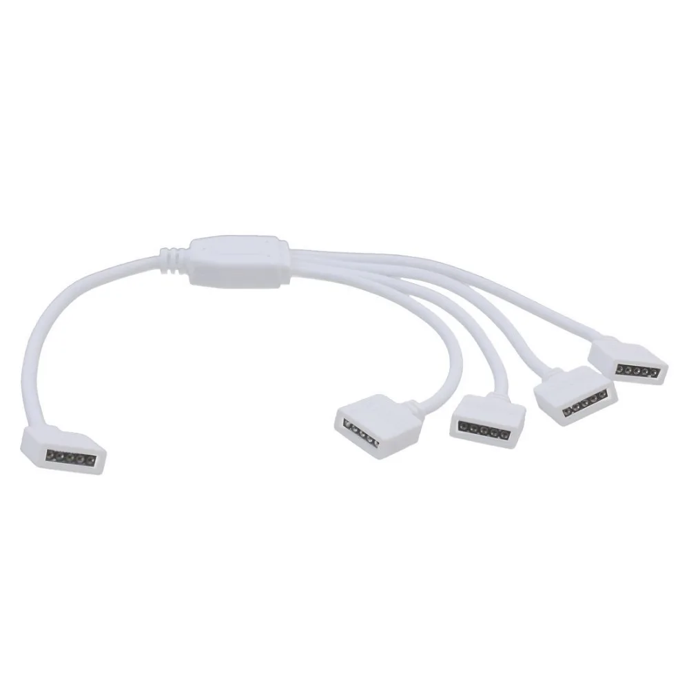 5PCS Led Strip Light Connector split One to four RGB LED strips extension cable with 4 pin