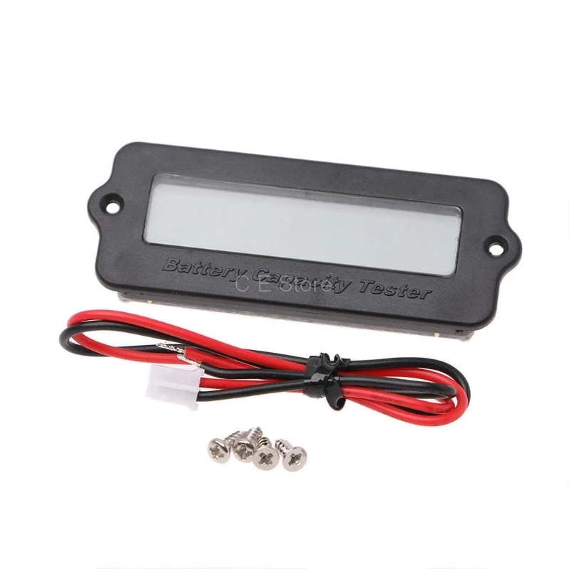 

Blue 12V LY6W Lead Acid Battery Capacity Indicator LCD Digit Display Meter Lithium Battery Power Detector Tester Voltmeter