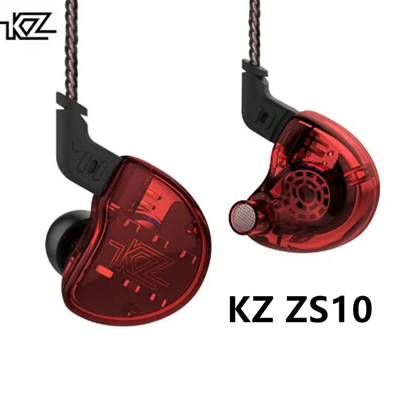 KZ ZS10 4BA + 1 Dynamic Hybrid в ухо наушники HIFI DJ Monito кроссовки спортивные 5 привод гарнитура