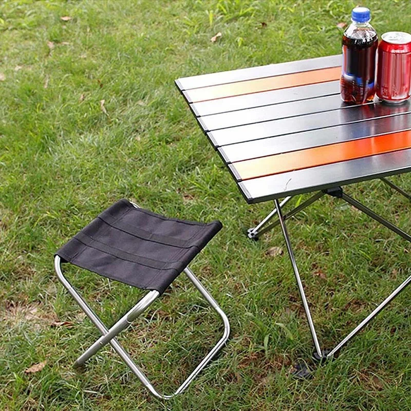 

Folding Chair Stools Mini Seat Aluminum Alloy Portable for Outdoor Camping Fishing Picnic Beach SLC88