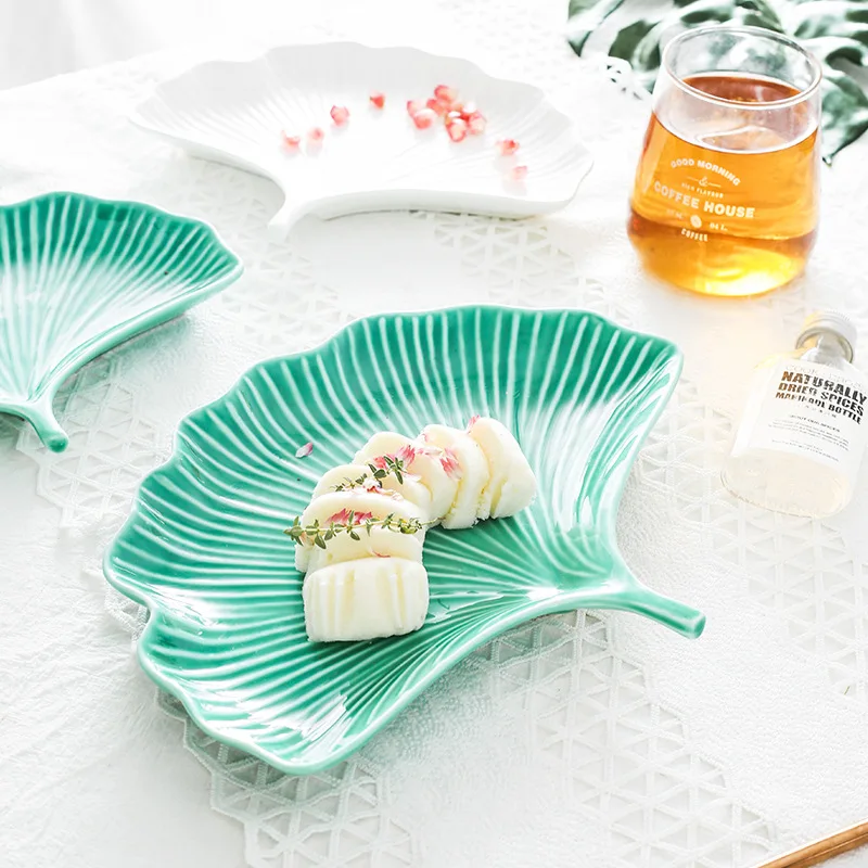 

Nordic Irregular Plates Chinese Ceramic Dishes Creative Jewelry Storage Dishes Tableware Jingdezhen Dinnerware Sets Kitchen