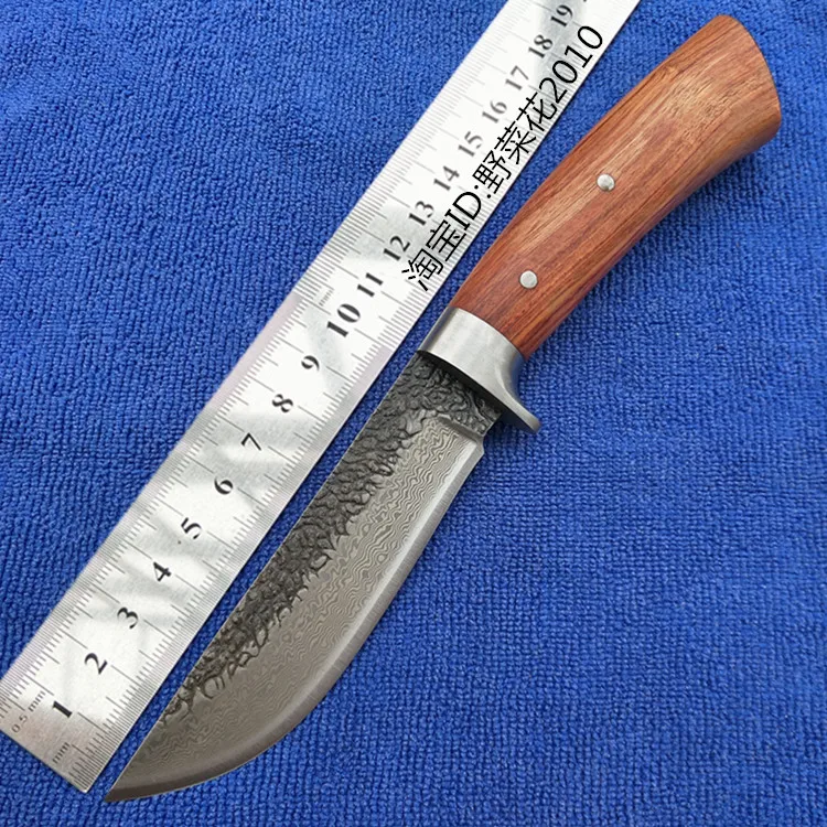 

PSRK High carbon steel fixed knife Straight Handmade forged hunting knife 58HRC Wooden handle Camping Tactical Survival Knife