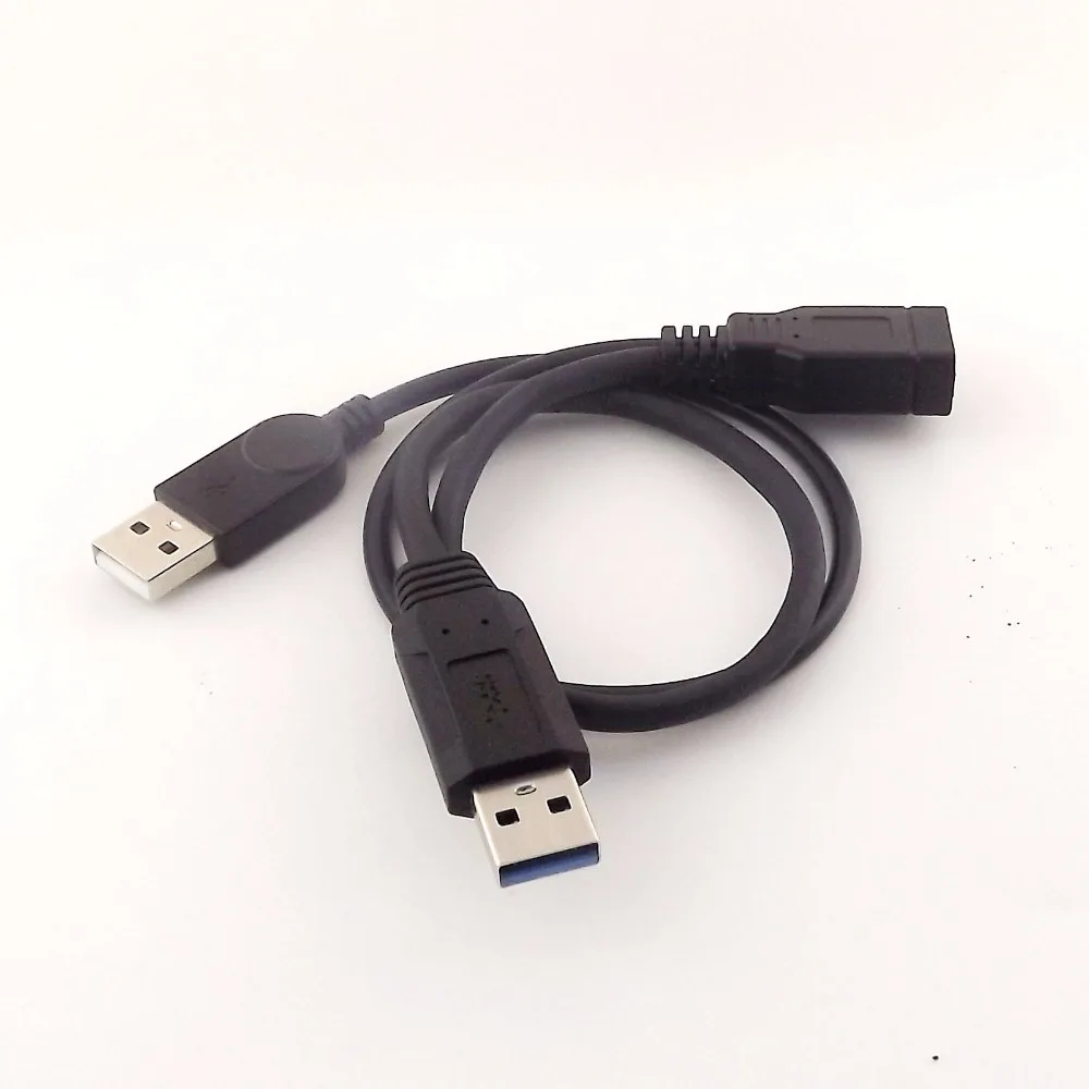 10 قطع اسرع usb 2.0 + usb 3.0 نوع (usb 3.0 ألف أنثى y كابل موصل 35 سنتيمتر