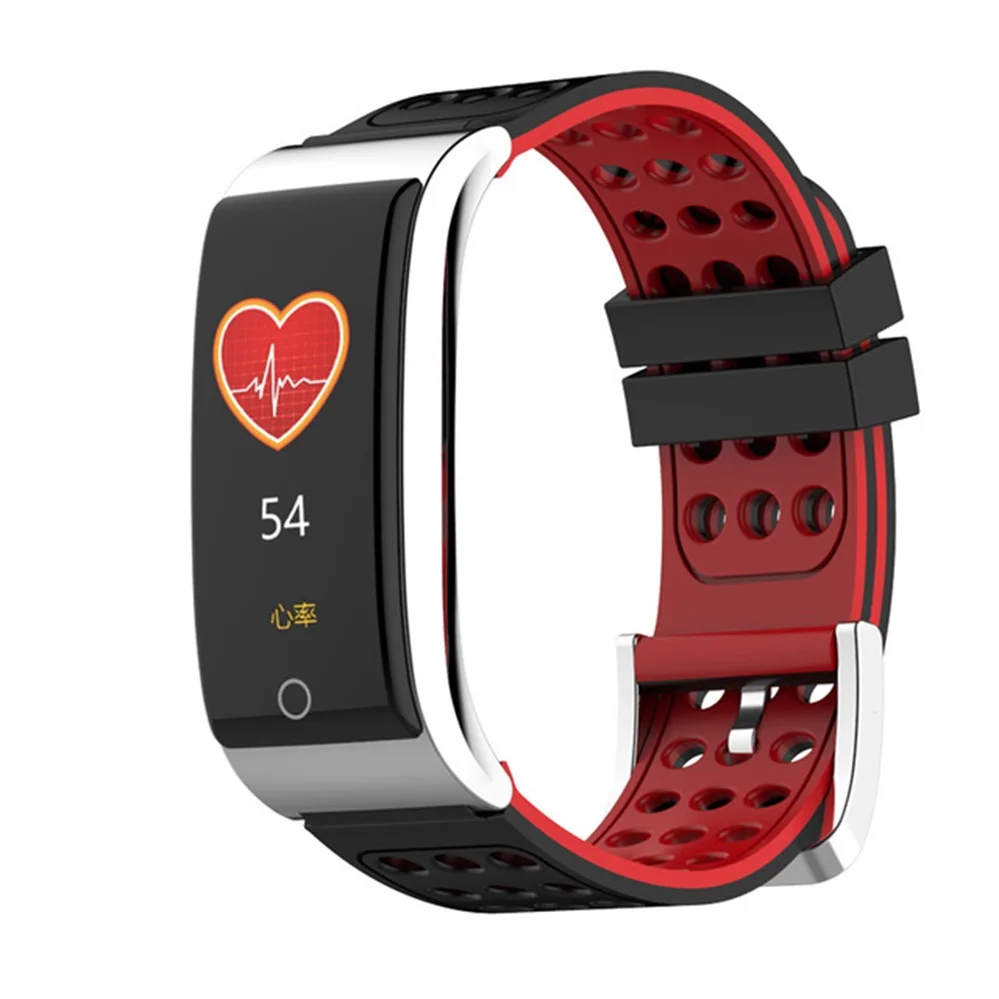 Imosi E08 Smart Bracelet ECG PPG Blood Pressure Measurement Fitness Tracker Watch Bracelet Waterproof Heart Rate Monitor - Цвет: Красный