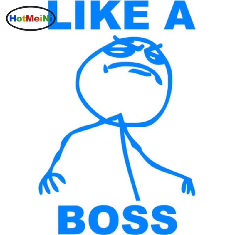 Стикеры для автомобиля HotMeiNi Like A Boss Meme JDM аксессуары стайлинга черный/серебристый