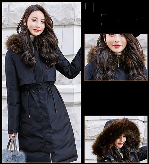Women Parkas Long Winter Adjustable Waist Long Winter Jackets And Coats Woman Hooded Women Winter Jacket 2018 LZ973 (10)