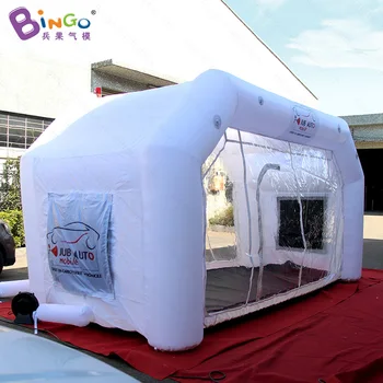 

FREE POSTAGE 5x2.4x2.5mh inflatable white transparent high quality spray tent customized for car park or printing