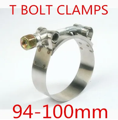 

4pcs/lot 94-100mm T BOLT CLAMPS Turbo Pipe Hose Coupler Stainless Steel