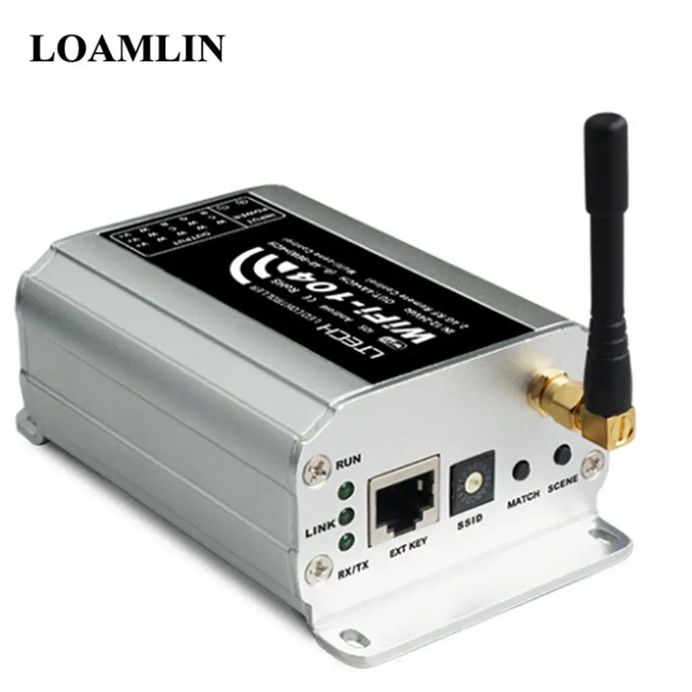 

LTECH WiFi-104 LED Wifi Controller, Input Voltage 12-24V 2.4GHz 12-Zone Controller; 4A x4CH With Touch Screen Wireless Receiver