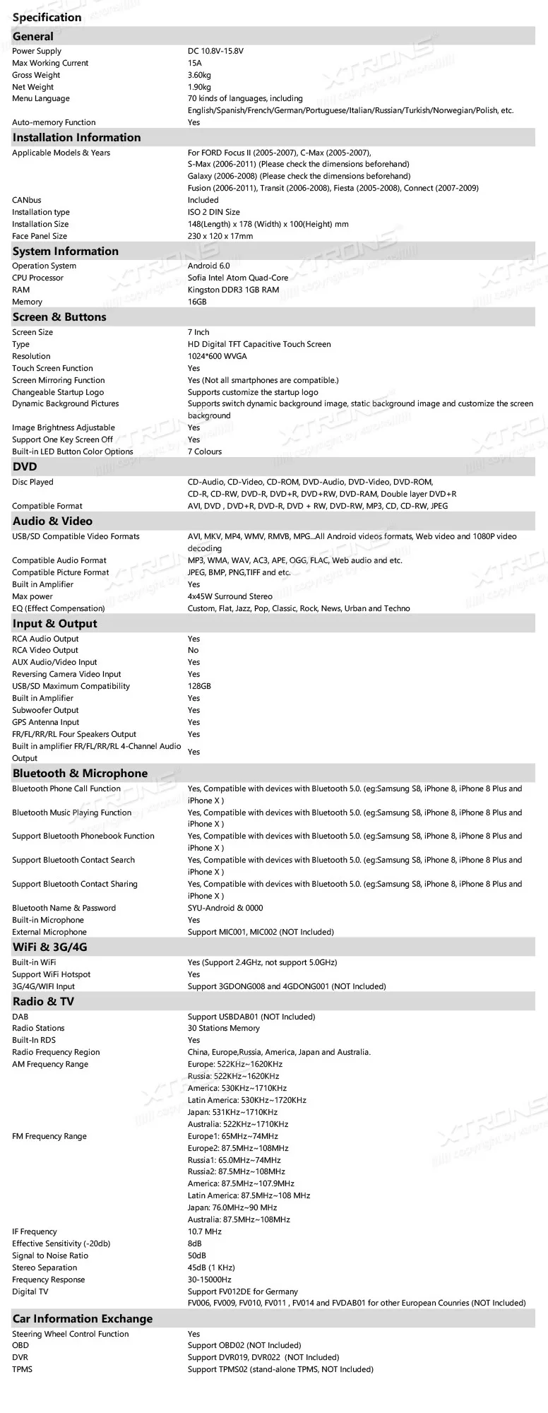 Sale 7" Android Video Radio Car DVD Player Head Unit Stereo GPS Navigation for FORD Focus II C-Max S-Max Galaxy Fusion Transit 23 Sale 7" Android Video Radio Car DVD Player Head Unit Stereo GPS Navigation for FORD Focus II C-Max S-Max Galaxy Fusion Transit 23