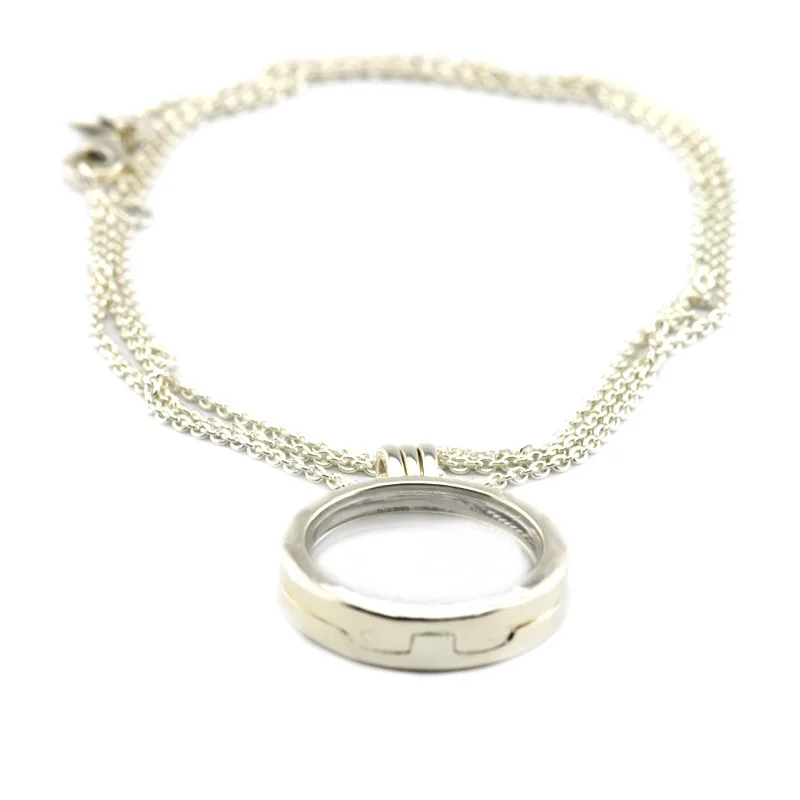 Большой подвешиваемый кулон и ожерелье стерлингового серебра 925 ювелирные изделия