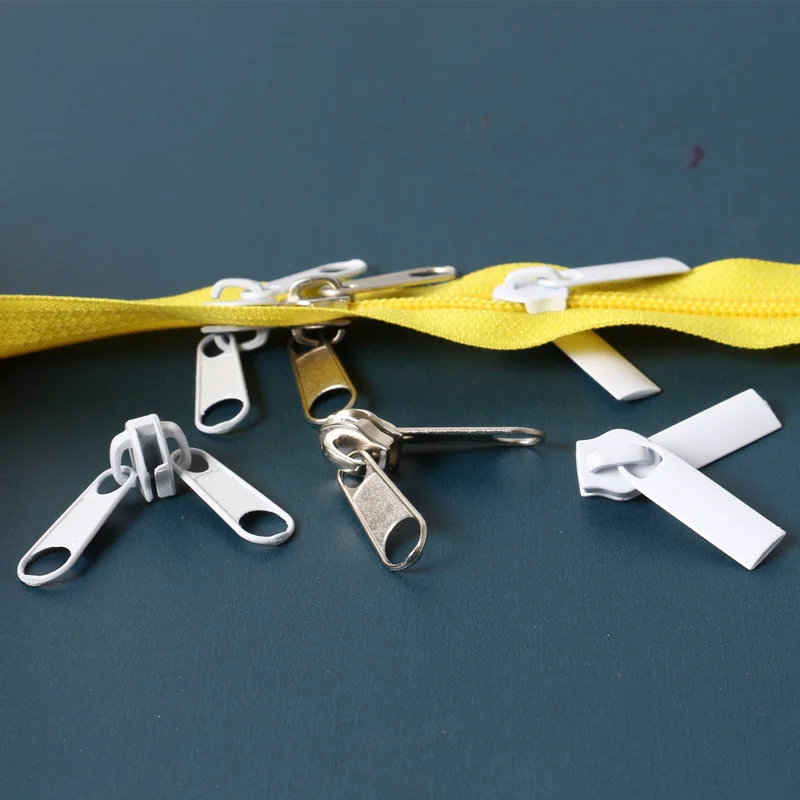 Металлические двойные съемники 5 # ползунок на молнии для нейлоновых молний 2 шт.