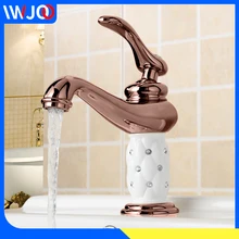 Basin Faucets Brass Diamond Luxury Bathroom Washbasin Sink Faucet Single Handle Hot and Cold Water Mixer Tap torneiras banheiro Basin Faucets Brass Diamond Luxury Bathroom Washbasin Sink Faucet Single Handle Hot and Cold Water Mixer Tap torneiras banheiro