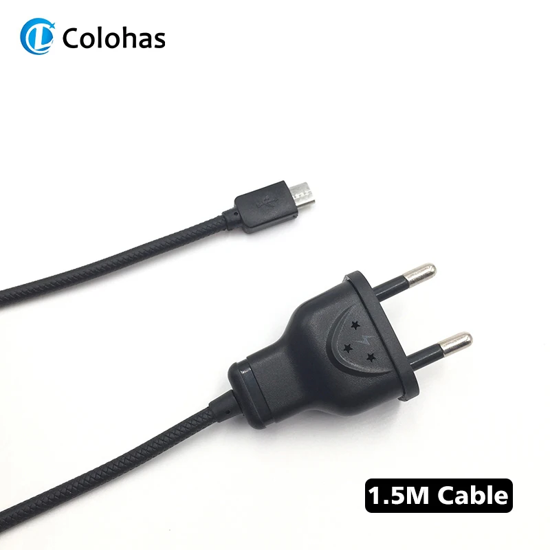 

Original EU Plug USB Cable,Colohas 1.5m Micro USB Type C Cable for Samsung S10+ S9 Cable USB for iPhone/Xiaomi Redmi Note 7 Cord