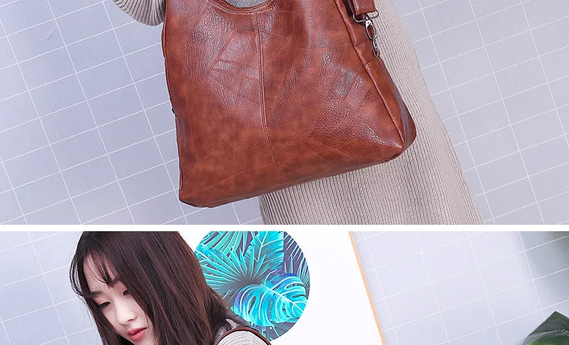 Vintage Women Genuine Leather bag_10