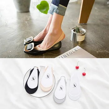 

ZDL-114 Summer Women Lady Antiskid Silicone Invisible Liner Socks 10pairs