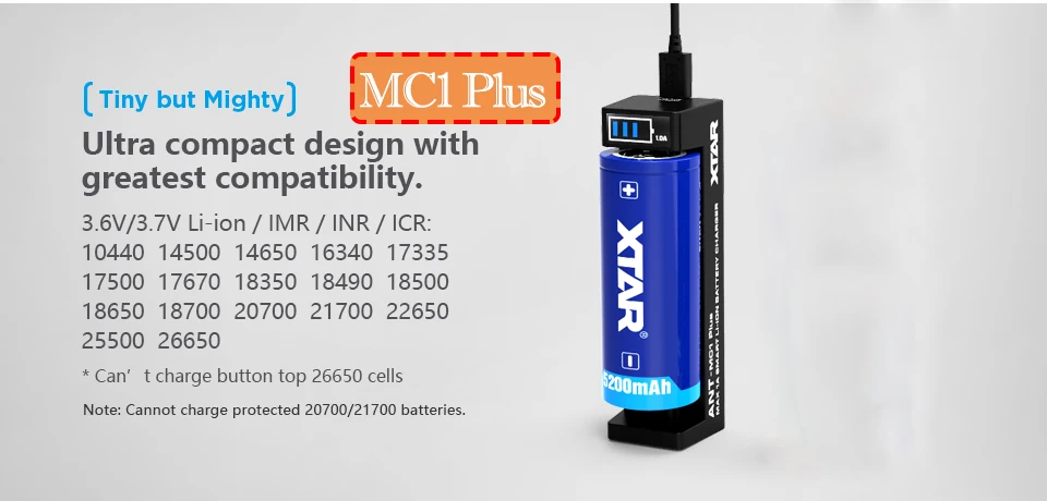 XTAR VC4S красочный VA ЖК-экран 3A зарядное устройство используется для IMR литий-ионная аккумуляторная батарея 18650/26650/10440/16340 - Цвет: ANT MC1 Plus
