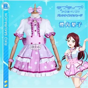 

Anime Cosplay Costume Love Live Sunshine Riko's Piano Sonata Riko Sakurauchi Dress Lovely Style Full Sets A