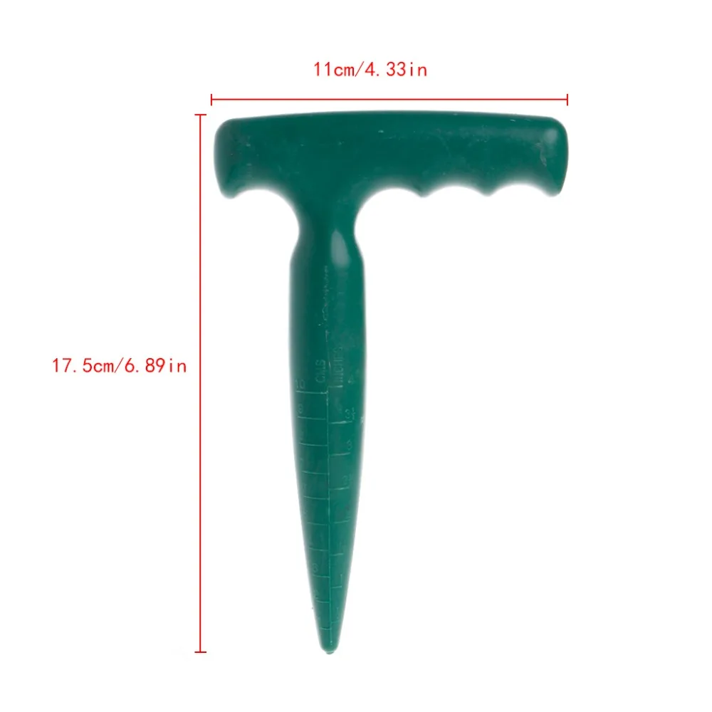 17,5x11 см пластиковые Dibber копания отверстие инструмент садовое растение бонсай посадки рассада зеленый цвет 5A50066