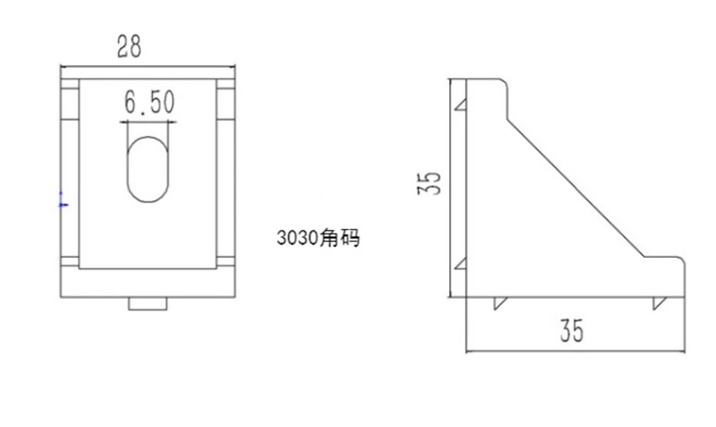 100 шт 3030 Угловые опоры угол установки 30x30 л кронштейн крепежа для серии 3030 промышленный алюминиевый профиль