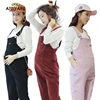 Pregnant Women Jumpsuit Maternity Corduroy Casual Pants Spring And Autumn Overalls Roupa Gestante Trousers ► Photo 1/6