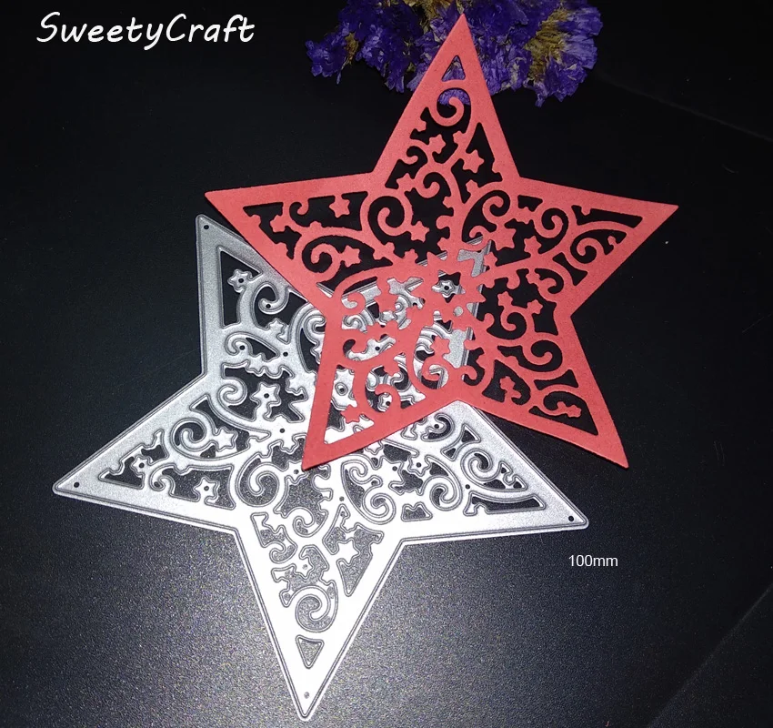 CUTTING DIES Star Lace Background Scrapbooking Dies Metal Stamps Craft