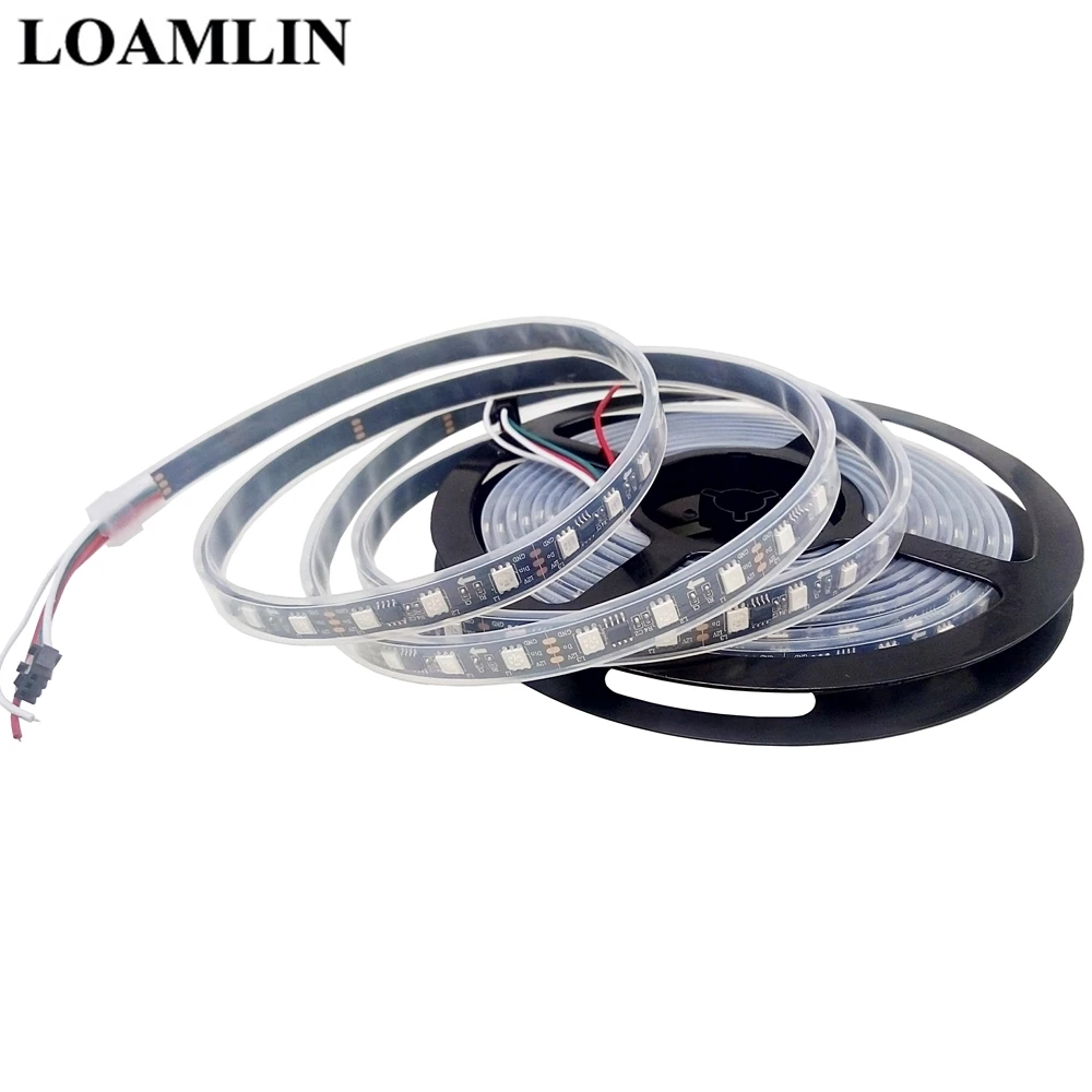 DC12V WS2811 5050SMD цветных (RGB) светодиодных лент адресуемых IC 30/48/60 светодиодов/m Led