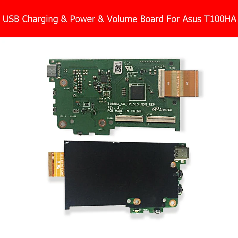 USB Charging Jack Port Board For Asus Transformer Book T100HA T100TAF T100TAM Volume Up/Down