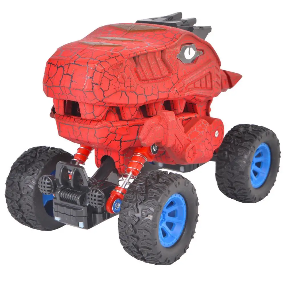 

Dinosaur Monster Truck Toys,Graffiti Die-cast Pull Back Car Toys with Spring & Big Rubber Tires,Toddler Kids Vehicle Toys
