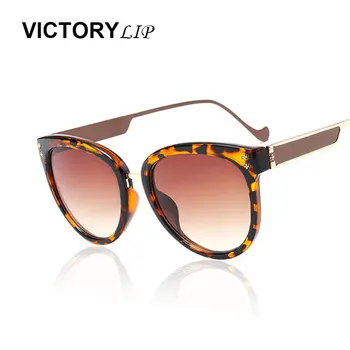 

VictoryLip Flower Brand Designer Mirror Cat Eye Sunglasses Women Female Stylish Shades UV400 Lady Sun Glasses Good Quality