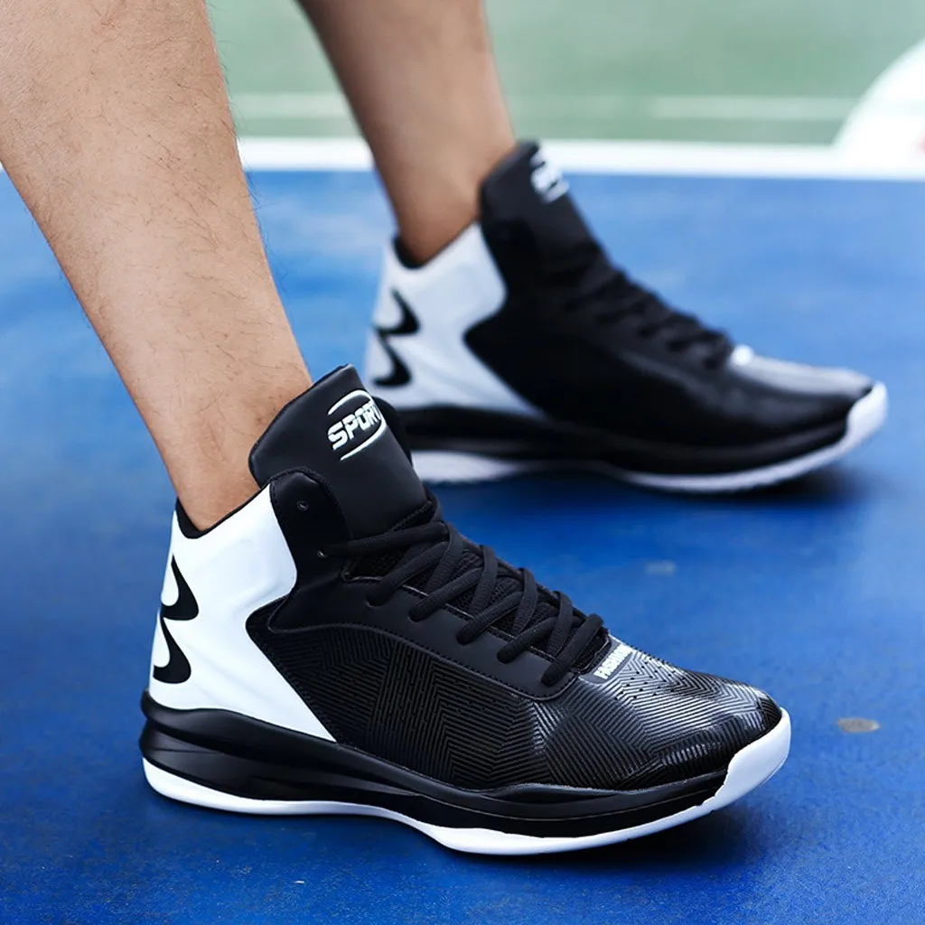 Man High-top Jordan Basketball Shoes Men's Cushioning Light Basketball Sneakers Anti-skid Breathable Outdoor Sports Shoes#g4