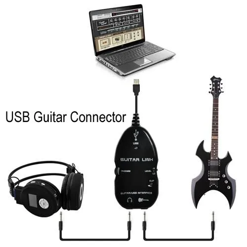 Высокое качество USB интерфейс гитарный разъем с ABS пластик Guitar Link|guitar lacquer|guitar