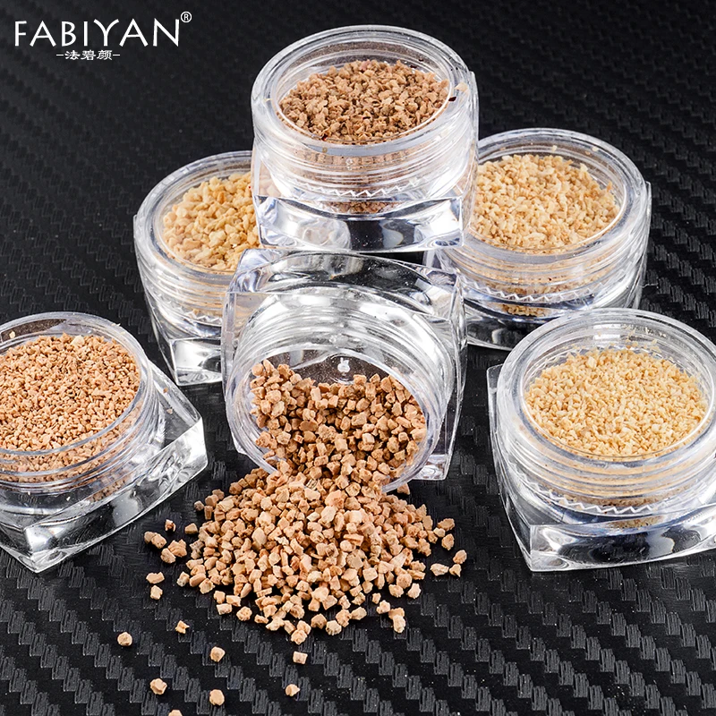 

6 Box Irregular Nail Art Cork Powder Glitter Charm Wood Dust Sequins Acrylic Manicure Tools DIY 3D Tips Accessories Decoration