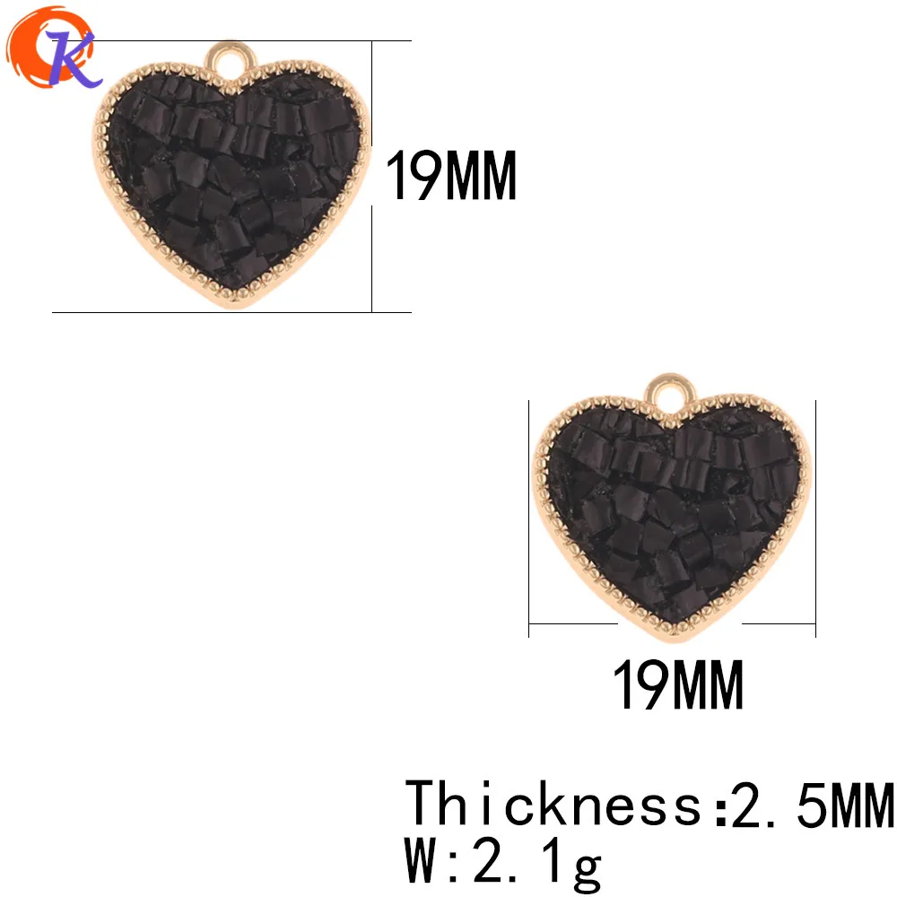Cordial Design 50Pcs 19*19MM Jewelry Accessories/Charms/Hand Made/Heart Shape/DIY Earrings Making/Jewelry Findings Components