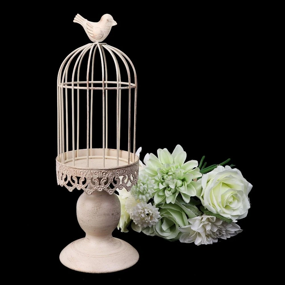 Metal Bird Cage Candle Holder Tealight Stand Candlestick Gift & Home