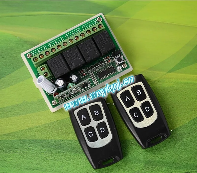 

DC12V 4CH Wireless Remote Control Switch System smart home controller Receiver transmitter and receiverl