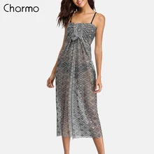 Charmo Women Cover-Up Beach Pareo Sarong Bikini Cover Up Beach Dress Swimsuit Women Swimwear Sexy Cover-ups wrap Bathing Suit sexy cotton bathing suit cover ups summer beach dress tassel trim bikini swimsuit cover up beach wear pareo sarong