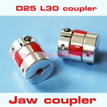 

2pcs New shaft coupling Flexible Jaw spider plum coupler D25 L30 6.35/7/8/9/9.525/10/11/12/12.7/1/4"/ 1/2"/ 3/8"