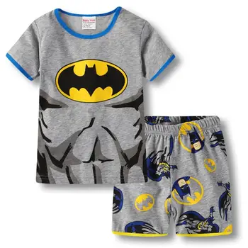 

2019 Boys Clothing Sets Kids Tracksuits Summer Conjunto Menino Spiderman Batman Pajamas Set Vetement Enfant Ensemble Garcon New