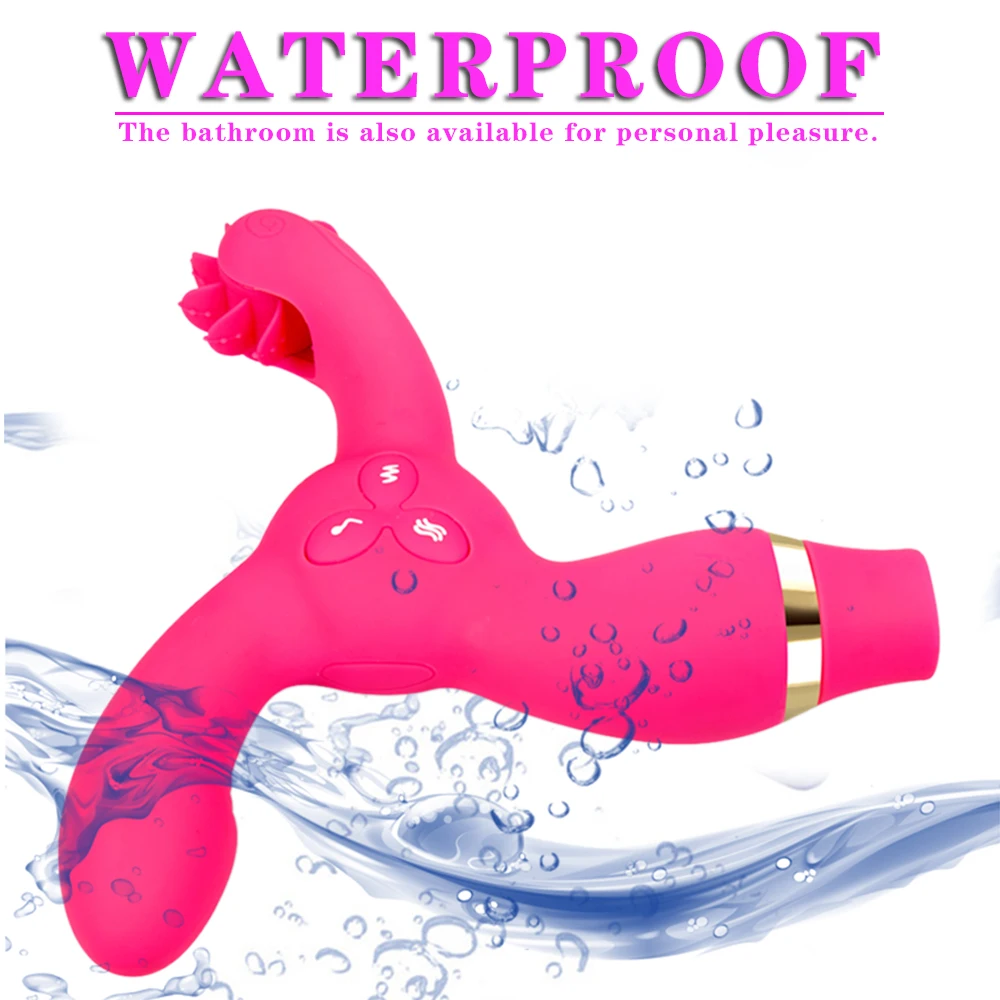 Tongue Vibrator Female Orgasm lick Rotation Dildo Vibrator Clitoris Stimulate Erotic Sex Toys For Woman G-spot Sex Adult Product (4)