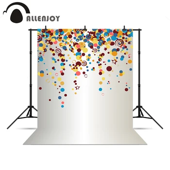 

Allenjoy photo backdrops dots white circles colourful adorable celebrate backgrounds for photo studio christmas photo backdrop