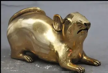 

Feng shui brass wealth animal cute zodiac mouse statue